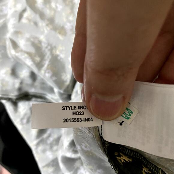 Madewell Dress Size 10 Green Midi Wide V-Neck Romantic Floral NO116 NWT FLAW - Picture 11 of 11